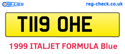 T119OHE are the vehicle registration plates.