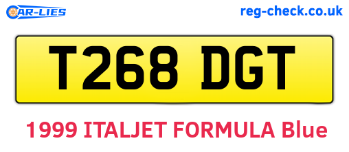 T268DGT are the vehicle registration plates.