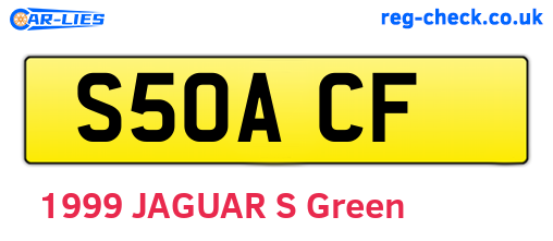 S50ACF are the vehicle registration plates.