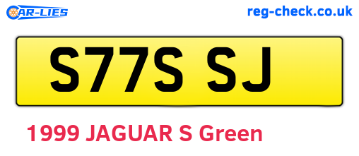 S77SSJ are the vehicle registration plates.