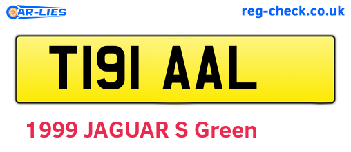 T191AAL are the vehicle registration plates.