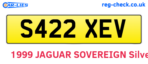 S422XEV are the vehicle registration plates.