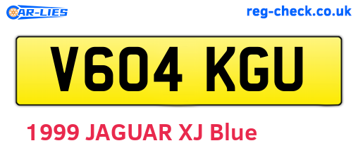 V604KGU are the vehicle registration plates.