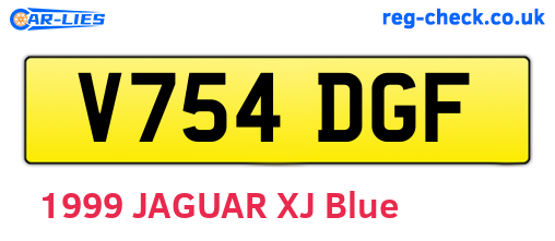 V754DGF are the vehicle registration plates.