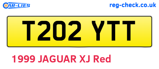 T202YTT are the vehicle registration plates.