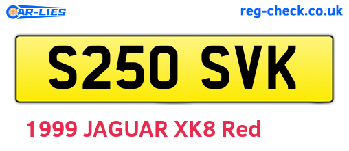 S250SVK are the vehicle registration plates.