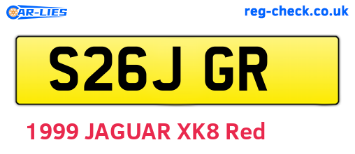 S26JGR are the vehicle registration plates.