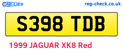 S398TDB are the vehicle registration plates.