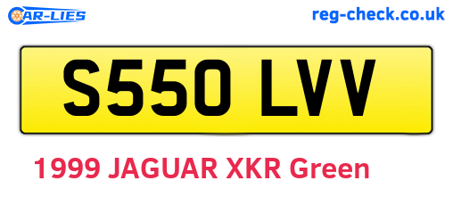 S550LVV are the vehicle registration plates.