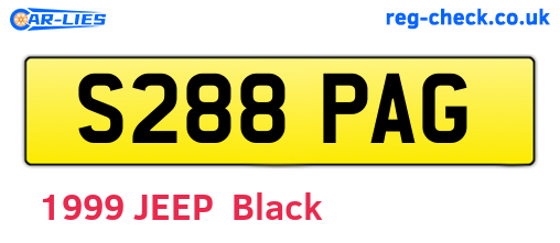 S288PAG are the vehicle registration plates.