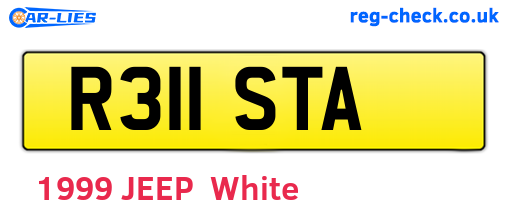 R311STA are the vehicle registration plates.