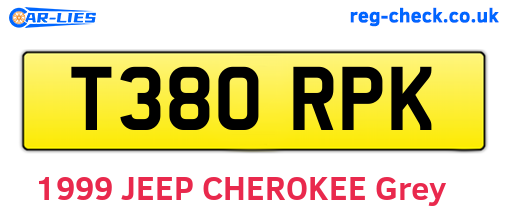T380RPK are the vehicle registration plates.