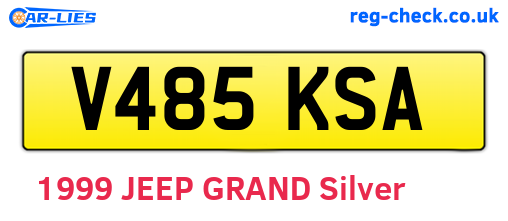 V485KSA are the vehicle registration plates.