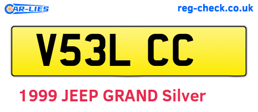 V53LCC are the vehicle registration plates.
