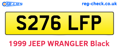 S276LFP are the vehicle registration plates.