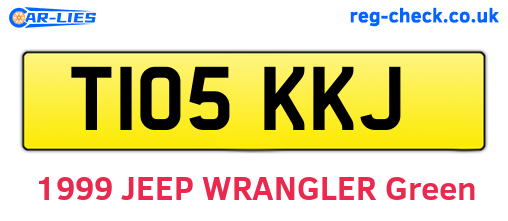 T105KKJ are the vehicle registration plates.