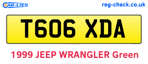 T606XDA are the vehicle registration plates.