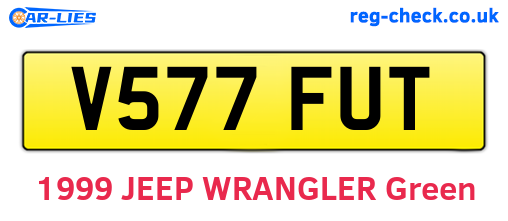 V577FUT are the vehicle registration plates.