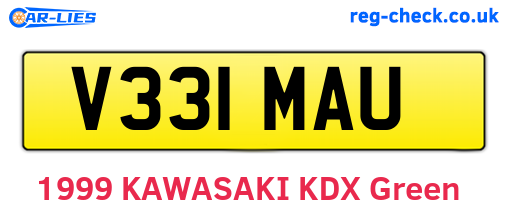 V331MAU are the vehicle registration plates.