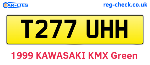 T277UHH are the vehicle registration plates.
