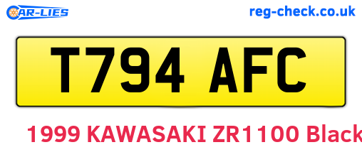 T794AFC are the vehicle registration plates.
