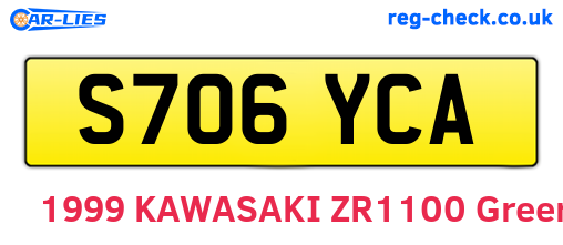S706YCA are the vehicle registration plates.
