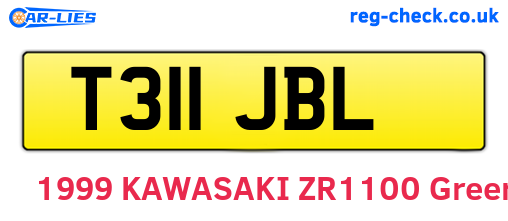 T311JBL are the vehicle registration plates.