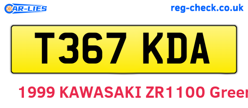 T367KDA are the vehicle registration plates.