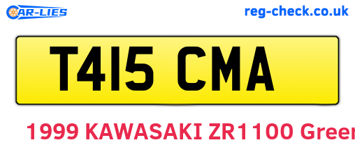 T415CMA are the vehicle registration plates.