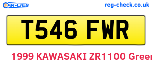 T546FWR are the vehicle registration plates.