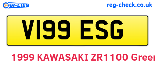 V199ESG are the vehicle registration plates.