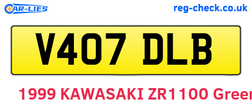 V407DLB are the vehicle registration plates.