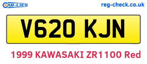 V620KJN are the vehicle registration plates.