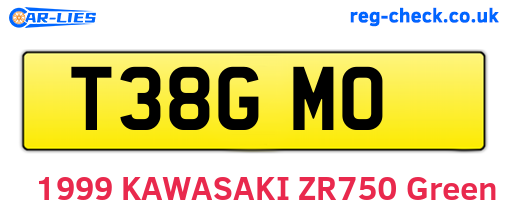 T38GMO are the vehicle registration plates.