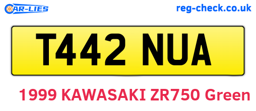 T442NUA are the vehicle registration plates.