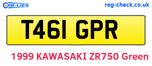 T461GPR are the vehicle registration plates.
