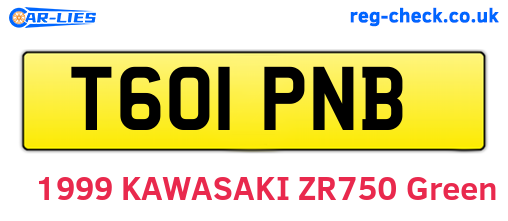 T601PNB are the vehicle registration plates.