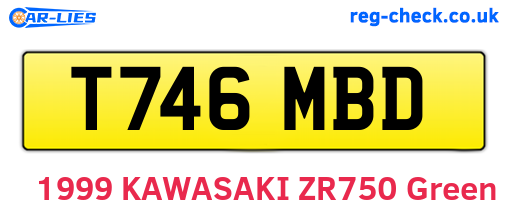 T746MBD are the vehicle registration plates.