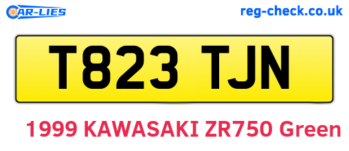 T823TJN are the vehicle registration plates.