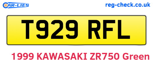 T929RFL are the vehicle registration plates.