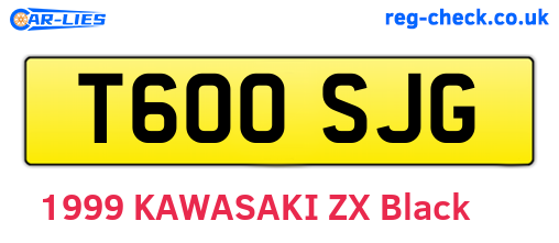T600SJG are the vehicle registration plates.