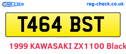 T464BST are the vehicle registration plates.