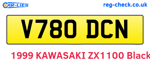 V780DCN are the vehicle registration plates.