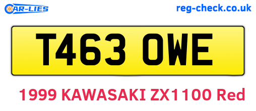 T463OWE are the vehicle registration plates.