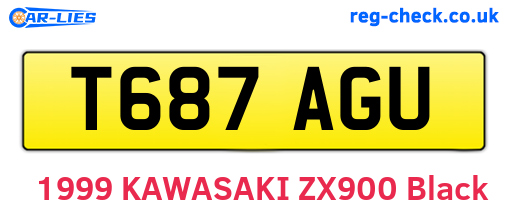 T687AGU are the vehicle registration plates.