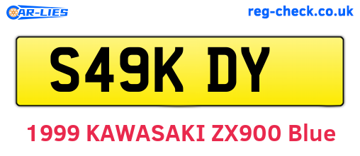 S49KDY are the vehicle registration plates.