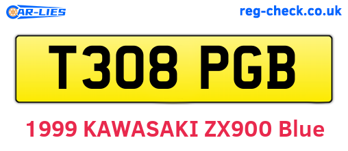 T308PGB are the vehicle registration plates.