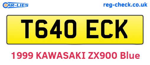 T640ECK are the vehicle registration plates.
