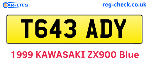 T643ADY are the vehicle registration plates.