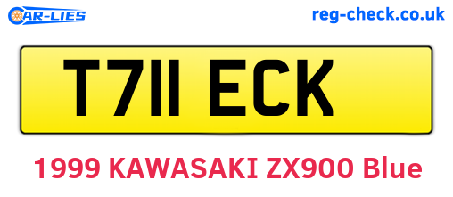 T711ECK are the vehicle registration plates.